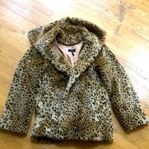 Aqua brand faux leopard coat excellent condition.